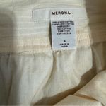 Merona Women Vintage Cream Embroidered A-Line Smocked Skirt Size 6 100% Cotton Photo 9