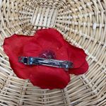 Handmade Red Rose Glitter Edge Hair Clip Photo 1