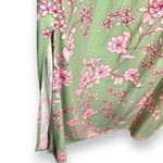 Eloquii Gardenia Green Pink Floral Tie Front Drop Waist Dress Photo 7