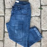 Uproar denim embroidered patchwork capri pants Photo 2