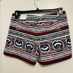 Loft Floral Casual Shorts Red,Blue, white size 6 Photo 2