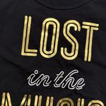 Zumba Wear Zumba Tank Top Racerback Graphic Lost In The Music Exercise Fitness Black Gold Photo 1