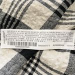 ZARA Plaid Collared Smocked Waist Long Sleeve Mini Dress Black Cream Size Small Photo 15