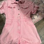 fab'rik Fab’rim pink denim Short Sleeve Romper Photo 0