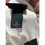 Wild Fable  Women Med Trendy Square Neck White Long Sleeve Pointelle Shirt New Photo 3