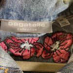 Bagatelle Collection Denim Jacket Studded Embroidered Floral Butterfly Size M Blue Size M Photo 2