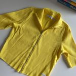Calvin Klein Jeans Calvin Klein Yellow Zip Up Mock Neck Top Size M Photo 3