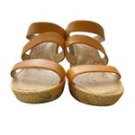 Born Orange Tan Floral Woven Wedge Sandals Summer Womens Size 10 Photo 1