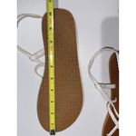 Billabong  Crossing Sandals Women's Size 9  Tan Braided White Strappy Flat Flip M Photo 4