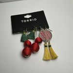 Torrid Multi Color Tassel Colorful Pierced Dangle Drop Earrings Lot Of 2 Photo 7