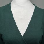 Eloquii Hunter Green Wrap Shirt Top with Tie 14 V-Neck Jersey Knit Photo 3