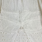 Gianni Bini Katrina Eyelet Mini Dress Cotton Long Sleeve A Line White Medium NWT Photo 7