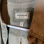 EXPRESS  Women’s Shirt Boyfriend style Military Button Down Top XS Photo 2