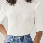 HOLZWEILER Taiger Knit Tee in off white ecru sz M Size M Photo 0