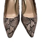 Kelly & Katie Gray Maysa Snake Print Pointed Toe Acrylic Block Photo 6