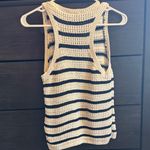 Madewell  Crochet Women’s Medium Tank Top with Navy and White Stripes Photo 4