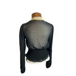 Nine Britton  sheer black long sleeve size small NWT - small snag in back see pic Photo 5