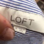 Ann Taylor  loft blue striped button up blouse Photo 4