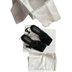 Good American New Caged Slanted Sandal Strappy Wrap Heel | Black | 8 Photo 4