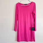 Lulus NWT Comeback Baby Hot Pink Long Sleeve Knit Dress LARGE Photo 4