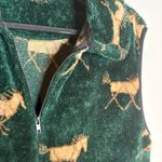 American Vintage Vtg sherpa fleece Horse zip up vest Photo 1