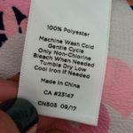 Talbots pink cascading flowers bow accent bell sleeve satin blouse size medium Photo 8