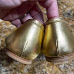 Saint Laurent  Gold Leather And PVC Ballet Flats Photo 6