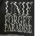 Unif ‘Forget Paradise’ Pullover Crewneck Sweatshirt - Size Large - Black & White Photo 4