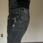 Saks 5th Avenue Saks Fifth Avenue | Denim Jean Overalls Size 25 Dark Gray Distressed Photo 3