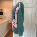 Petite Sophisticate Vintage rose detail embroidered crew neck sweater Photo 7