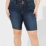 Torrid Jegging Blue Denim Bermuda Super Soft High Rise Shorts Photo 2