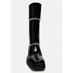 ZARA NWT Black ZIPPERED LEATHER Mid Calf Boots EU 36 US 6 Black Bloggers Fave Photo 1