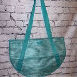 Thirty One Round‎ Utility Tote in Miami Stripe Like New Blue Photo 3