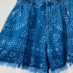 Free People NEW We The Free Amelie Printed A-Line Denim Jean Shorts Size 26 Boho Photo 8