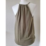 Blue Rain  Women Small Green Sleeveless Blouse Tank‎ Top Tortoise Accent &… Photo 3