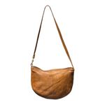 Jacqueline Ferrar Brown Leather Hobo Women Crossbody Bag Tan Photo 1