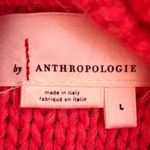 Anthropologie  Lottie Red Orange Cowl‎ Neck Sweater Size Large EUC Photo 3