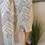 Lucky Brand Womens Metallic Silver Chevron Stripe Open Knit Sweater Size Small Photo 6