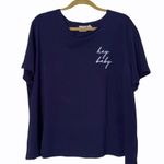 ASOS Navy Blue Hey Baby Tee Size 16 Photo 0
