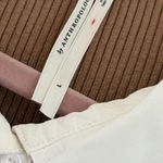 Anthropologie  Ribbed Knit Polo Dress Tan size large stretch Photo 9