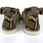 Vince Women's Morris Snakeskin Embossed Leather Thong Tan & Black Sandals Size 6 Photo 4