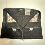 Ed Hardy ‎ Tigers Zipper Front Mini Denim Skirt Black Colorful Graphic Design L Photo 4