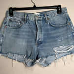 AGOLDE  Women Size 29 Parker Organic Cotton Distressed Denim‎ Jean Shorts Photo 0