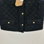 J.Crew Quilted Barn Vest Corduroy Collar Black Preppy Gold Buttons Womens XS NWT Photo 7