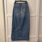 Topshop  Rip Slit Denim Skirt In Blue Photo 7