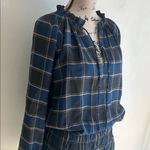 Current Air  Plaid Blouson Sleeve Pleated Mini Length Dress Size Medium Photo 12