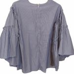 Anthropologie DRA wide sleeve ruffle detail relax blouse women Size XS Photo 4