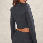 Pretty Little Thing Washed Black Texture Faux Leather Set Photo 1