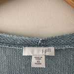 J.Jill Linen Blend Open Front Cardigan Petite Teal Beachy Long Sleeve Photo 1