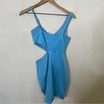 H:ours  Lambert Mini Dress Bright Blue Bodycon Cutout Women’s Size S Photo 3